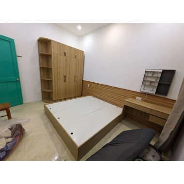 Giường ngủ melamine gỗ lõi xanh - Giá chỉ 1.9 triệu, thiết kế sang trọng bền bỉ