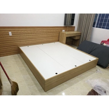 Giường ngủ melamine gỗ lõi xanh - Giá chỉ 1.9 triệu, thiết kế sang trọng bền bỉ
