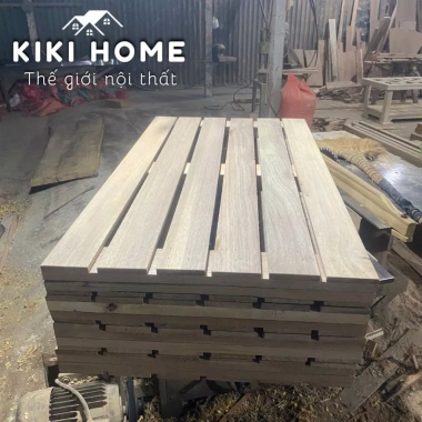 Giường Ngủ Pallet Gỗ Tự Nhiên Cao Cấp KIKI HOME - Gấp Gọn Tiết Kiệm Diện Tích, 289,100 VND