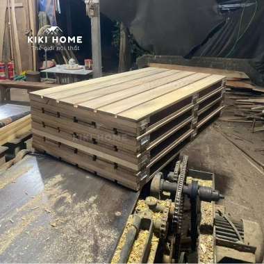 Giường Ngủ Pallet Gỗ Tự Nhiên Cao Cấp KIKI HOME - Gấp Gọn Tiết Kiệm Diện Tích, 289,100 VND