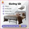 Giường sắt mỹ nghệ khung thép 1m‑1m8 đa kích thước, giảm 20% chỉ 1,088,000₫