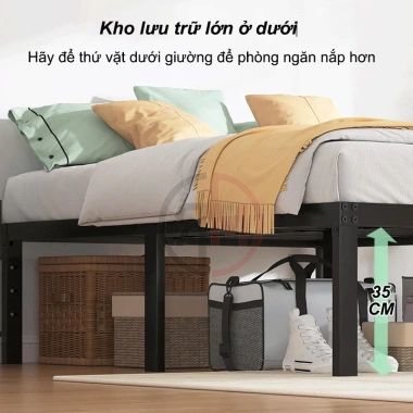 Giường sắt thanh đỡ thép - Bảng giường ổn định, yên tĩnh, giá ưu đãi 238.600₫