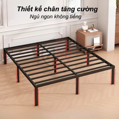 Giường sắt thanh đỡ thép - Bảng giường ổn định, yên tĩnh, giá ưu đãi 238.600₫