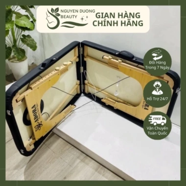 Giường vali gấp gọn chân gỗ massage cao cấp ADORA - Chính hãng giảm 1,400,000₫ 2