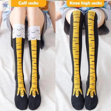 Gjcute 3D Ngộ Nghĩnh Chân Gà Đầu Gối Tất Cao Đùi Gà Cá Tính - Quà Tặng VN