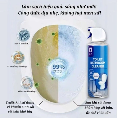 GLIT Xịt Tẩy Rửa Bồn Cầu và Phòng Tắm Hương Nhài - Làm Sạch Tức Thì, Diệt Khuẩn, Loại Mùi Hôi, 139.000₫ 2