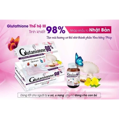 Glutathion 98% Viên Uống Trắng Da Nội Tiết Mẫu Mới Nhất Giá Chỉ 180k