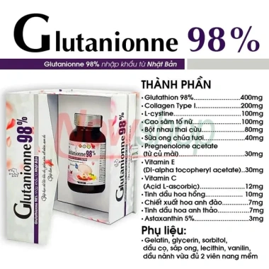 Glutathion 98% Viên Uống Trắng Da Nội Tiết Mẫu Mới Nhất Giá Chỉ 180k 2