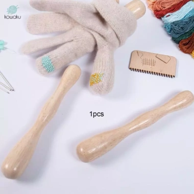 Gỗ Darning Stick Đôi Đầu - Phụ Kiện Darner Dụng Cụ May DIY 2 đầu, 5 ngón, hướng dẫn sửa chữa nhanh 6 Gỗ Darning Stick Đôi Đầu - Phụ Kiện Darner Dụng Cụ May DIY 2 đầu, 5 ngón, hướng dẫn sửa chữa nhanh 6