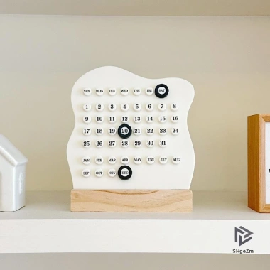 Gỗ Vạn Niên Lịch Montessori - Điều Chỉnh Tuần Tháng, Hiển Thị Ngày, Văn Phòng