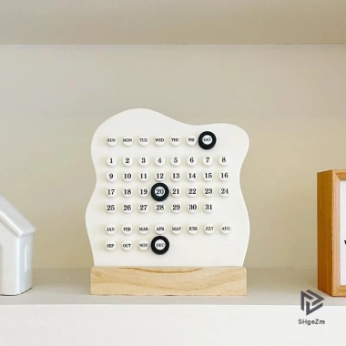 Gỗ Vạn Niên Lịch Montessori - Điều Chỉnh Tuần Tháng, Hiển Thị Ngày, Văn Phòng