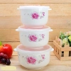 Góc Thanh Lý Bộ 3 bát sứ có tai nắp nhựa hút chân không dùng cho lò vi sóng, 79.500 VND 5