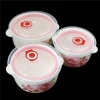 Góc Thanh Lý Bộ 3 bát sứ có tai nắp nhựa hút chân không dùng cho lò vi sóng, 79.500 VND 6