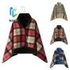 GOFIDIN Khăn choàng gia đình - Chăn lót lông cừu dày, polyester mềm, có nút, thích hợp văn phòng, du lịch - 177.552₫
