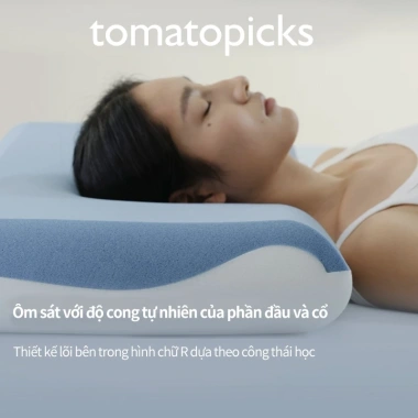 Gối 0 áp lực cao su non lượn sóng cho người lớn - Công thái học, giảm đau vai gáy, ngủ ngon chỉ 555.800₫ 2
