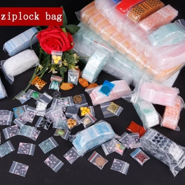 Gói 100 túi zip mini hoạ tiết, đựng đồ nhỏ tránh thất lạc, size Winmart, chỉ 60.000₫