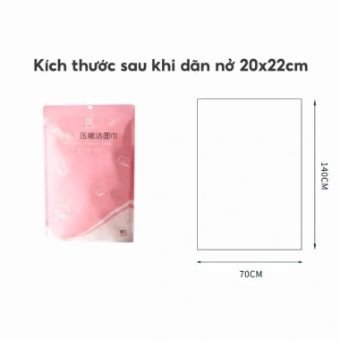 Gói 100 viên Khăn giấy nén dùng 1 lần - Tiện lợi cho du lịch, giá chỉ 54.873₫
