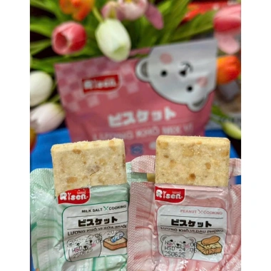 Gói 22 miếng Lương khô Risen 288g mix vị đậu phộng & sữa muối - Siêu ngon, giá 29.000₫ 4