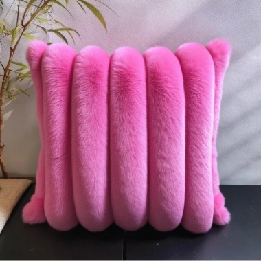 Gối 3D Lông Tơ Rộng Sọc - Đệm Vuông Tối Giản Sofa Phòng Khách, Giá 135.945đ