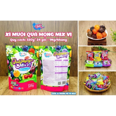 Gói 428g Kẹo Ô Mai Cherry Việt Quất Thập Cẩm - Giá ưu đãi 34.780 VND, giảm 18% 8