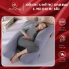 Gối bà bầu chữ U Cotton 100% - Hỗ trợ đau lưng, tựa lưng mới 80-130cm