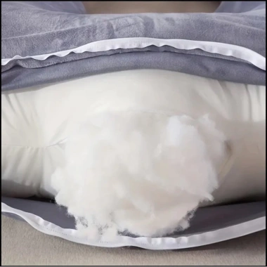 Gối bà bầu chữ U Cotton 100% - Hỗ trợ đau lưng, tựa lưng mới 80-130cm 4