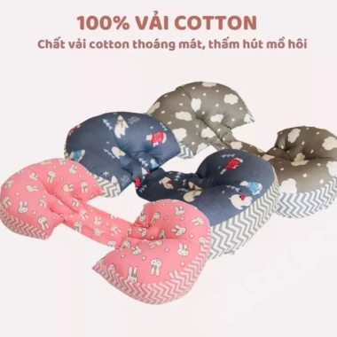 Gối bầu cánh tiên chữ U tựa lưng, chặn nằm nghiêng, hỗ trợ gác chân - 2X MART