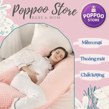 Gối Bầu Chữ U Vải Nhung Mềm Mịn Cao Cấp - Mẫu 2.024 Giá 265k - Kid Mom VN