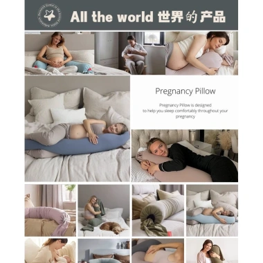 Gối bầu Domibaby - Gối ngủ bên hỗ trợ thắt lưng, bụng, dài 180cm, giảm đau thai kỳ 8