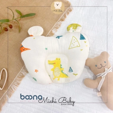 Gối Bông Chống Lõm Đầu Boona Họa Tiết Gấu Có Tai cho Bé 0-12 Tháng - Michi Baby MC226 Giá 80.000 3 Gối Bông Chống Lõm Đầu Boona Họa Tiết Gấu Có Tai cho Bé 0-12 Tháng - Michi Baby MC226 Giá 80.000 3