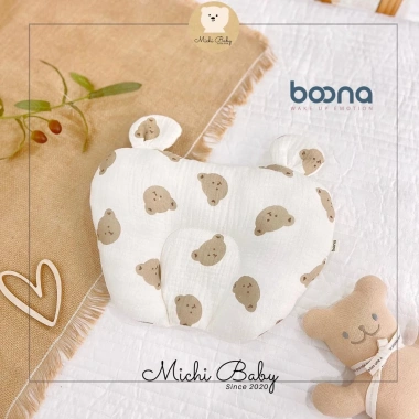 Gối Bông Chống Lõm Đầu Boona Họa Tiết Gấu Có Tai cho Bé 0-12 Tháng - Michi Baby MC226 Giá 80.000 5 Gối Bông Chống Lõm Đầu Boona Họa Tiết Gấu Có Tai cho Bé 0-12 Tháng - Michi Baby MC226 Giá 80.000 5