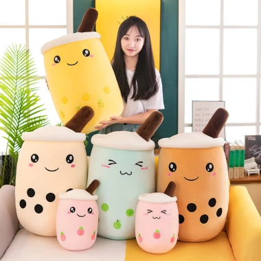 Gối bông trà boba 70cm sang trọng - Đồ chơi nhồi bông mềm, quà tặng cô gái