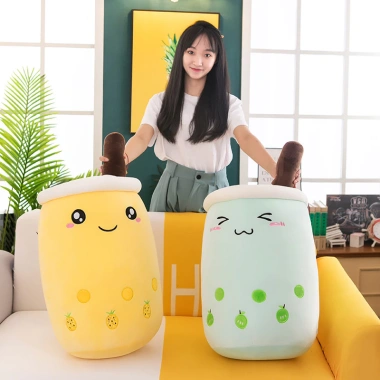 Gối bông trà boba 70cm sang trọng - Đồ chơi nhồi bông mềm, quà tặng cô gái