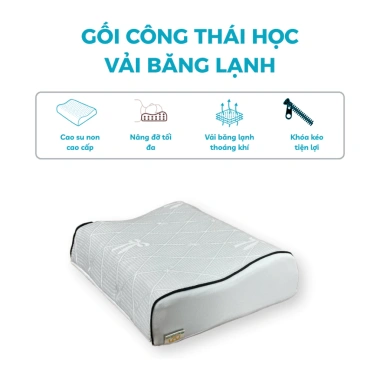 Gối Cao Su Băng Lạnh NEDONA - Giảm Nhức Mỏi Cổ Vai Gáy, 2 Lớp Áo Gối Mát Lạnh Khi Nằm, Giá 284.663₫ 5 Gối Cao Su Băng Lạnh NEDONA - Giảm Nhức Mỏi Cổ Vai Gáy, 2 Lớp Áo Gối Mát Lạnh Khi Nằm, Giá 284.663₫ 5