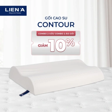 Gối cao su lượn sóng Contour Liên Á Đạt chuẩn ECO - Thiết kế công thái học, nâng đỡ êm ái, giảm đau, giá 265.000₫