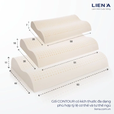 Gối cao su lượn sóng Contour Liên Á Đạt chuẩn ECO - Thiết kế công thái học, nâng đỡ êm ái, giảm đau, giá 265.000₫