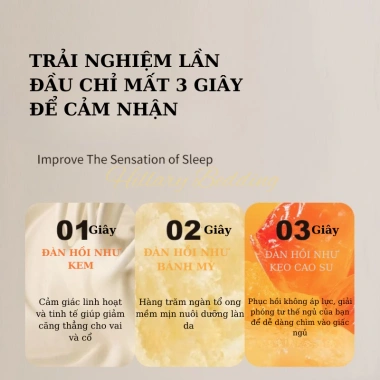 Gối cao su non cao cấp 42x70cm - Chống đau vai gáy, mềm mại thoáng khí, giảm giá 22% chỉ 252.000₫ 3