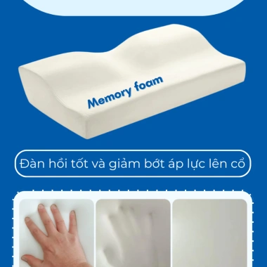 Gối cao su non CECILA cho người lớn - Gel lạnh, công thái học, ngủ nhanh, giảm đau cổ vai gáy - Giá ưu đãi 175.000