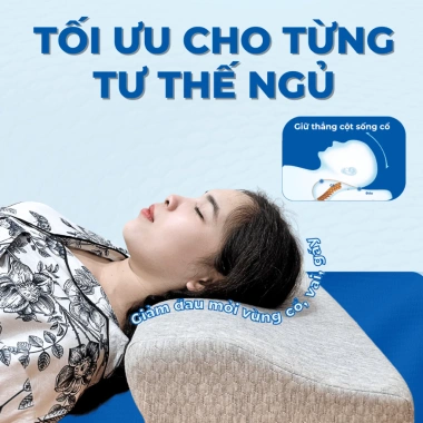 Gối cao su non CECILA cho người lớn - Gel lạnh, công thái học, ngủ nhanh, giảm đau cổ vai gáy - Giá ưu đãi 175.000 5 Gối cao su non CECILA cho người lớn - Gel lạnh, công thái học, ngủ nhanh, giảm đau cổ vai gáy - Giá ưu đãi 175.000 5