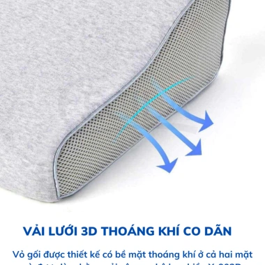 Gối cao su non CECILA công thái học vỏ xám - Giảm đau vai gáy, ngủ nhanh 219k 3