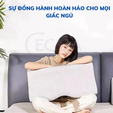 Gối cao su non CECILA công thái học vỏ xám - Giảm đau vai gáy, ngủ nhanh 219k 9