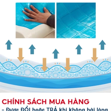 Gối cao su non Fomodi công thái học, giảm đau cổ vai gáy, gel lạnh ngăn thoái hoá, ngủ sâu, chỉ 276.000đ
