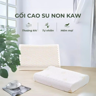 Gối cao su non KAW cao cấp, mềm mại thoáng khí, chống nóng mùa hè, giảm mỏi vai gáy, ngáy - 247.000 VND