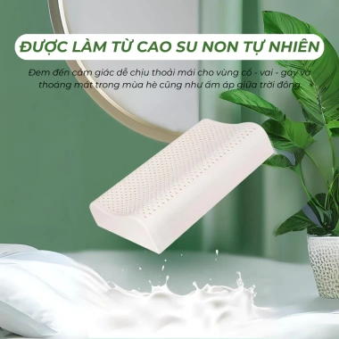 Gối cao su non KAW cao cấp, mềm mại thoáng khí, chống nóng mùa hè, giảm mỏi vai gáy, ngáy - 247.000 VND