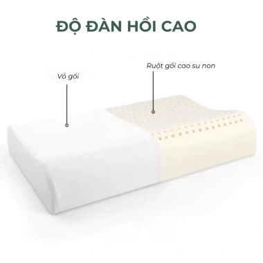 Gối cao su non KAW cao cấp, mềm mại thoáng khí, chống nóng mùa hè, giảm mỏi vai gáy, ngáy - 247.000 VND