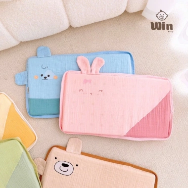 Gối cao su non thông hơi 5 màu đổi vỏ, siêu mềm, an toàn cho bé - Giá 130.500đ