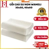 Gối Cao Su Non Wameli 40x60 & 30x50 Thoáng Khí Êm Ái - Giảm Đau Vai Gáy, Chính Hãng Giá Tốt