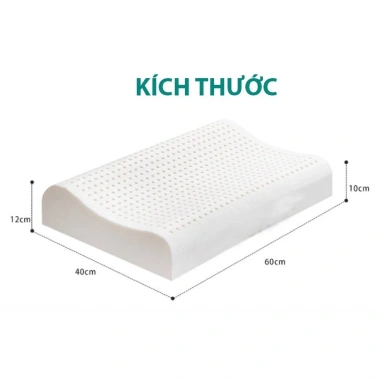 Gối Cao Su Non Wameli 40x60 & 30x50 Thoáng Khí Êm Ái - Giảm Đau Vai Gáy, Chính Hãng Giá Tốt