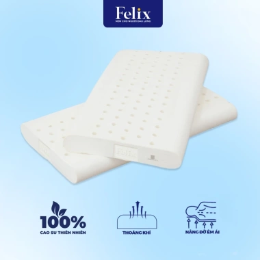 Gối Cao Su Thiên Nhiên 100% Baby Joy - Thoáng Khí, Nâng Đỡ cho Trẻ 2-7 Tuổi và Người Lớn Lót Lưng Làm Việc