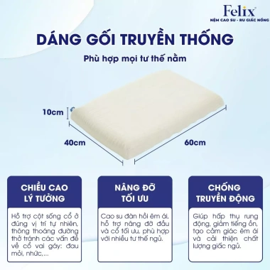 Gối Cao Su Thiên Nhiên 100% - Massage Đầu Cổ Vai Gáy Thoáng Khí Êm Ái - 757.500₫